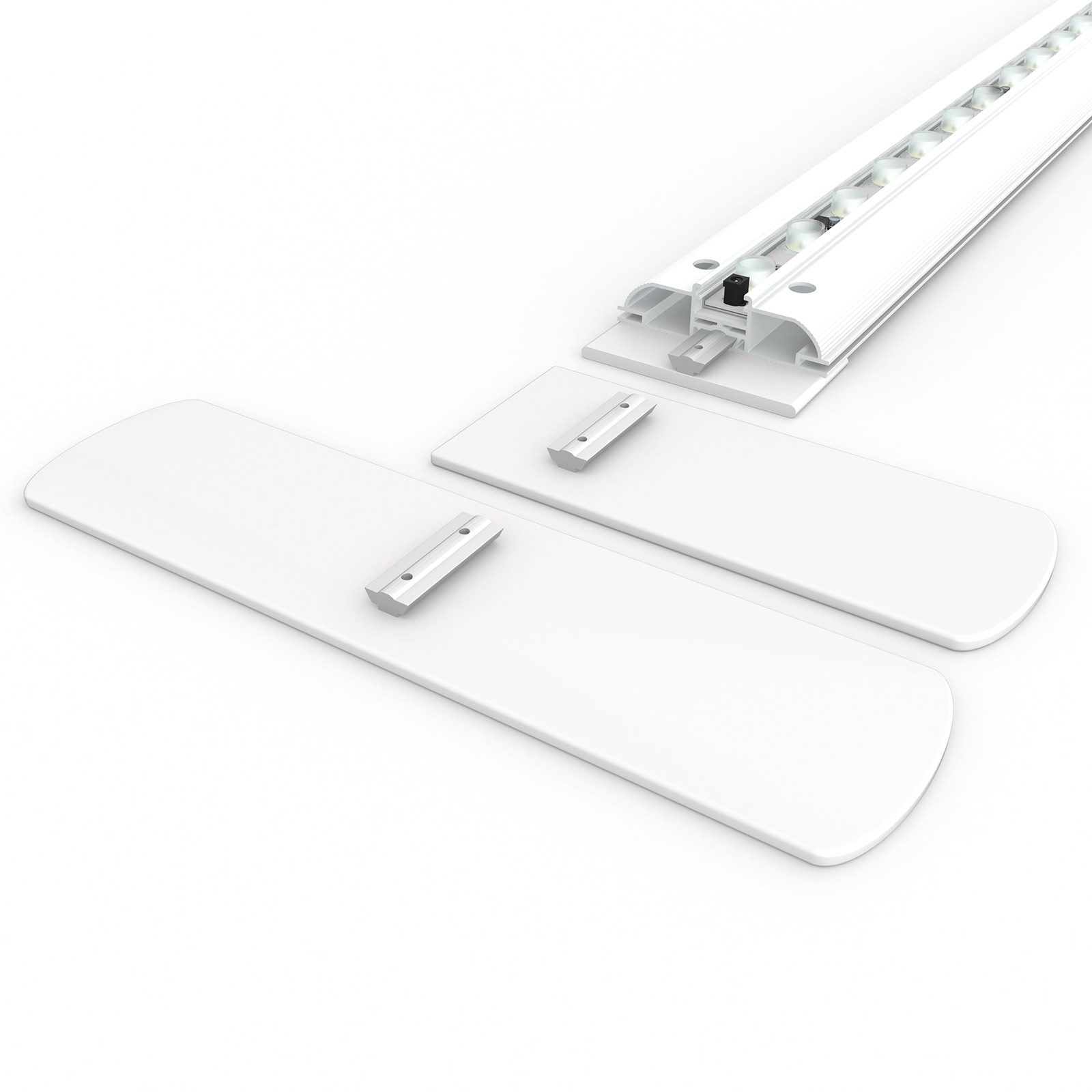 Mur d'exposition Lightbox flex : pieds autoportants sans connecteur d'angle