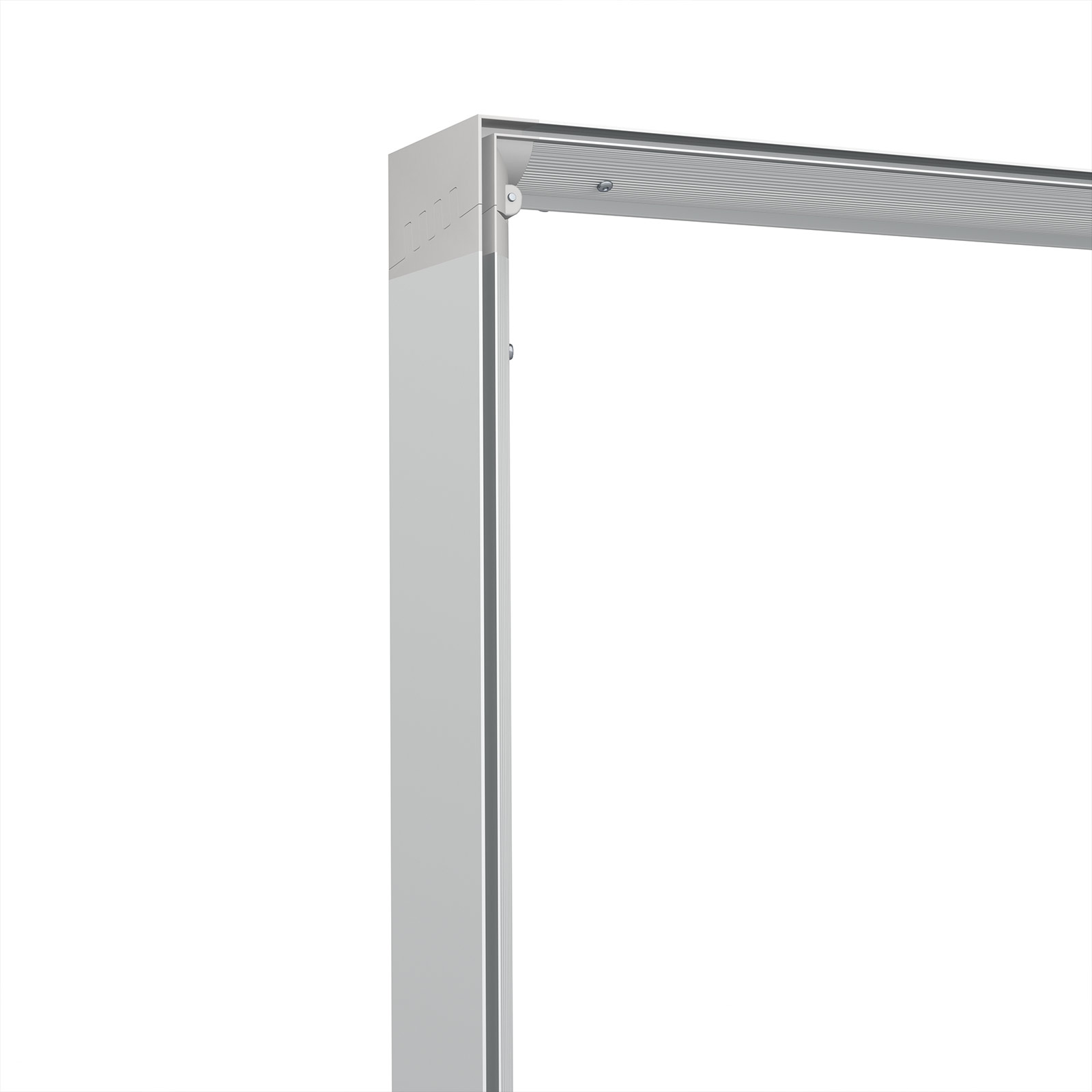 Mur d'exposition Lightbox pliable, détail : angle supérieur