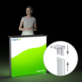 Comptoir d’exposition Lightbox flex Basic