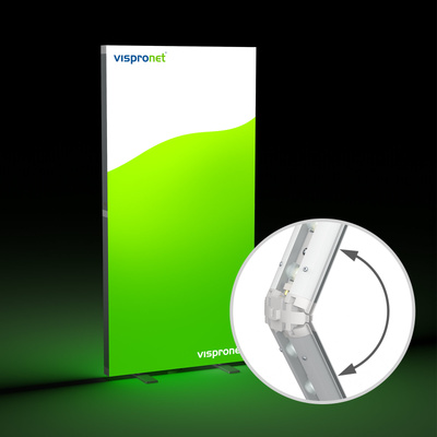 Mur d'exposition Lightbox pliable