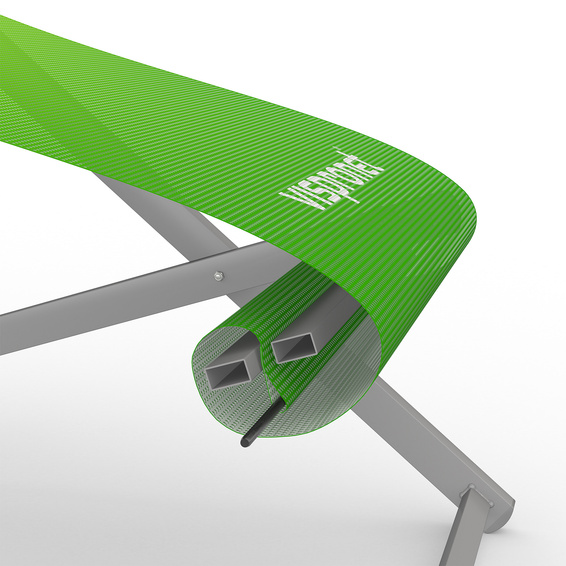 Vue détaillée de la fixation de la pièce à imprimer - en bas