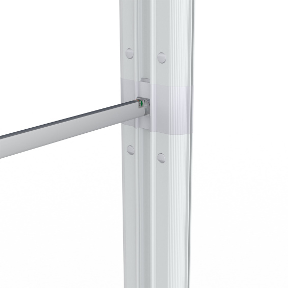 Mur d'exposition Lightbox flex, détail: tige de support