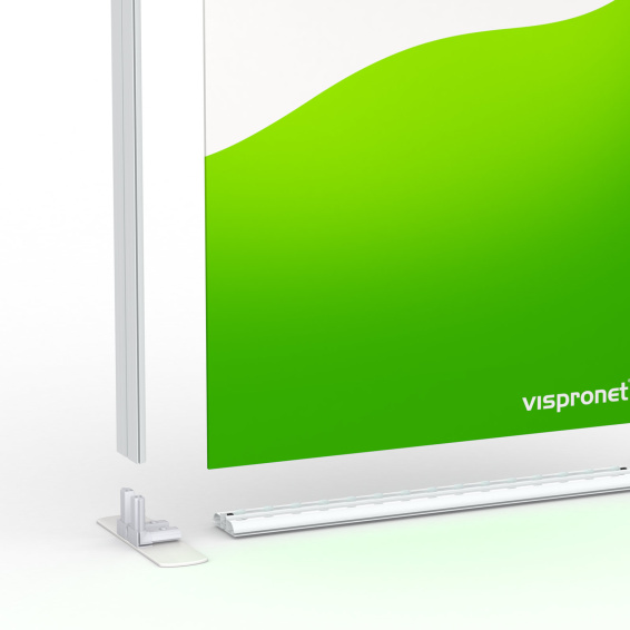 Mur d'exposition Lightbox flex: connexions par clips