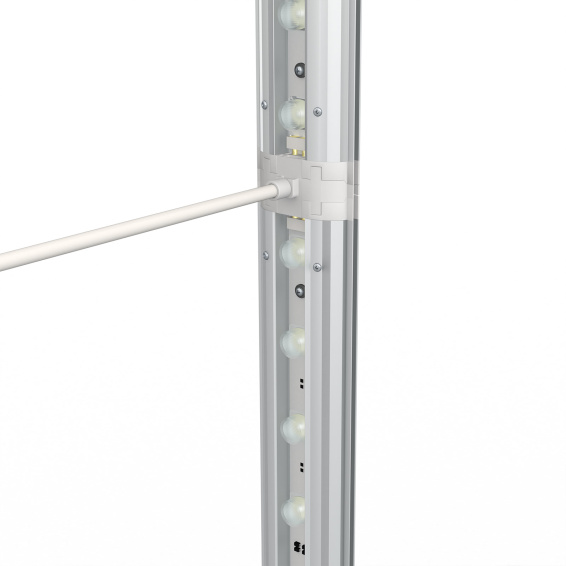 Mur d'exposition Lightbox pliable, fixation de la barre de renfort