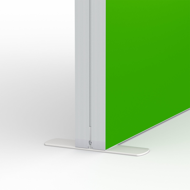 Pieds de support avec connecteur d'angle sur le mur d'exposition Lightbox flex - autoportant