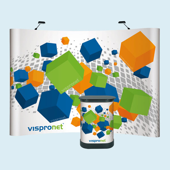 Valise comptoir avec mur d'affichage Pop Up magnétique