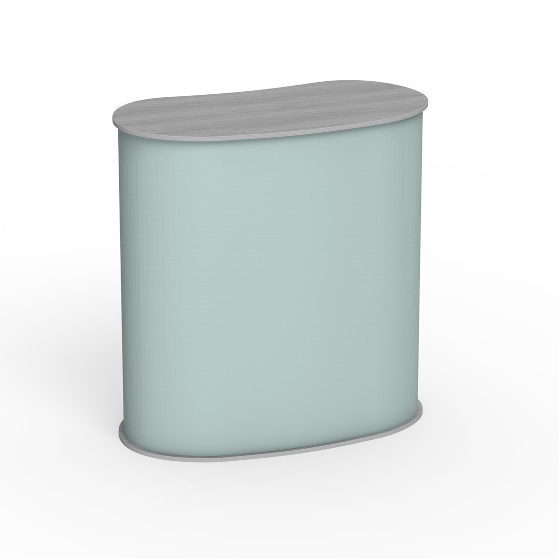 Comptoir à lamelles: utilisable sans visuel imprimé, face avant élégante couleur argent