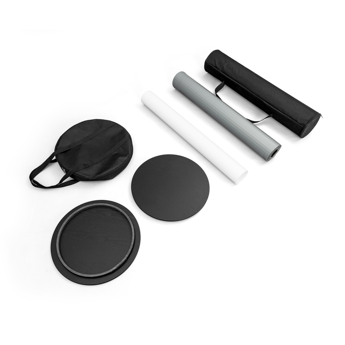 Comptoir de promotion léger colonne, contenu de la livraison (ex. plateau supérieur et inférieur noir)