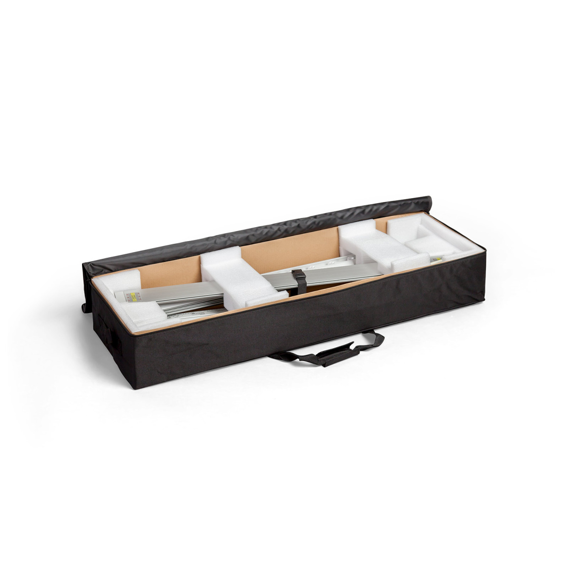 Transport facile et sécurisé de votre mur d'exposition Lightbox pliable