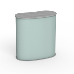 Comptoir à lamelles: utilisable sans visuel imprimé, face avant élégante couleur argent