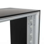 Comptoir d’exposition Lightbox flex Select avec raccord pratique à clip