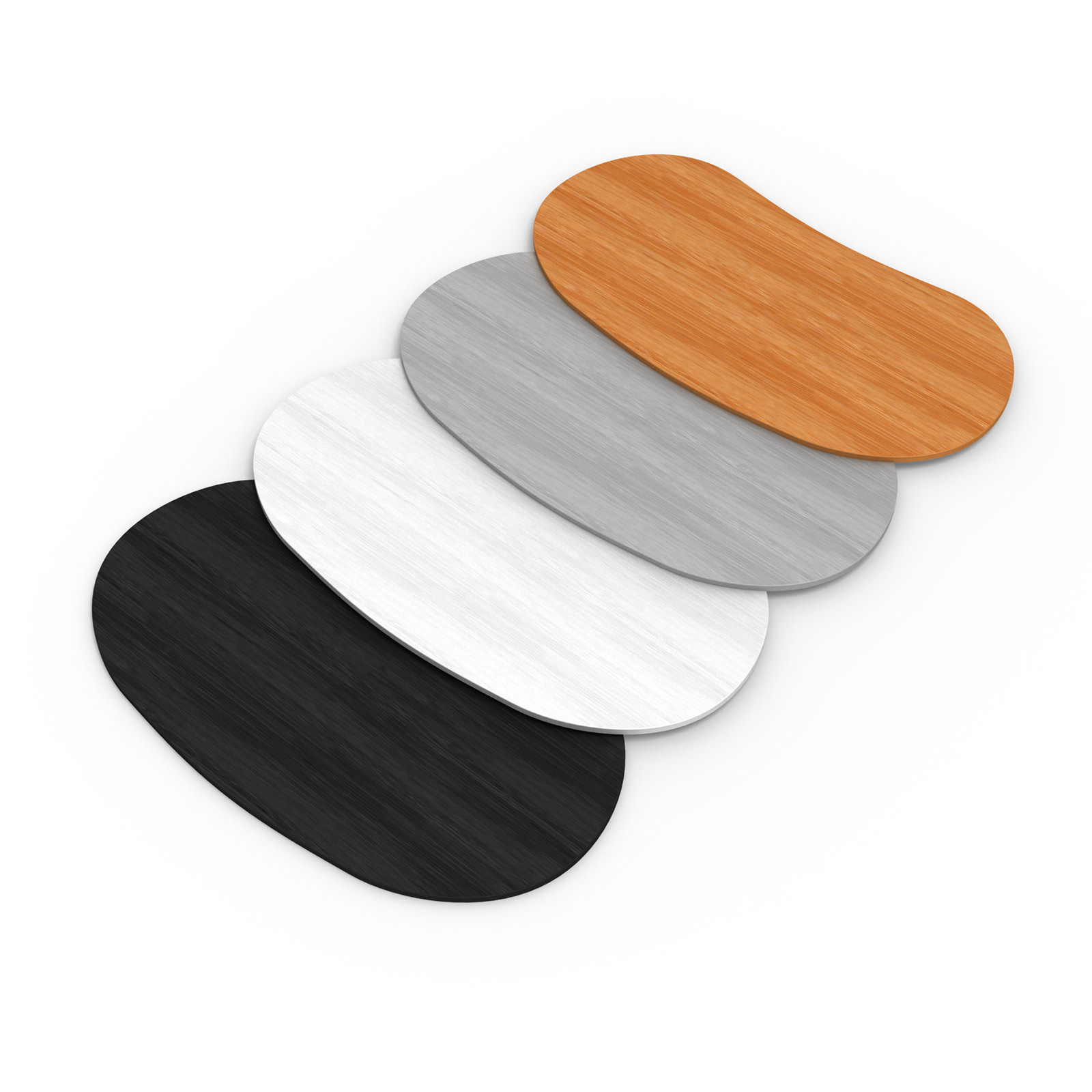 Comptoir d'exposition: disponible avec plateau supérieur et inférieur en 4 coloris