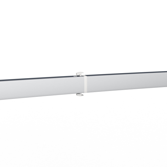 Mur d'exposition Lightbox flex incurvé, vue : barre de soutien et clips