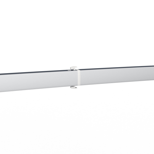 Mur d'exposition Lightbox flex incurvé, vue : barre de soutien et clips