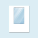 Cloison blanche, fenêtre pour tente Hexagon - non imprimée, 150 x 200 cm