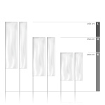 Vue d'ensemble Hauteur du système, bras disponible dans les largeurs de 80 cm ou 50 cm