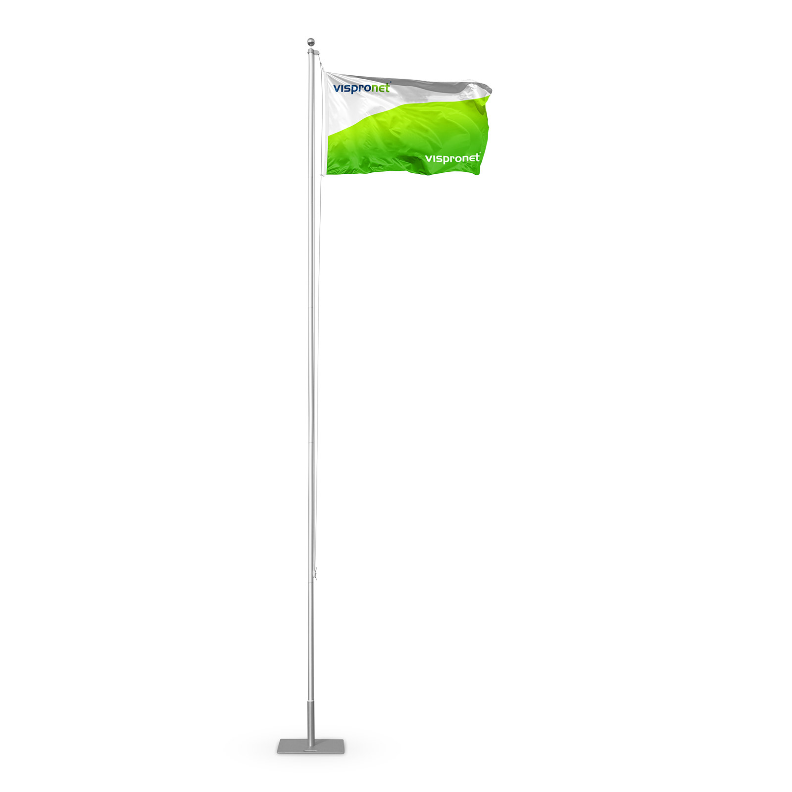 Mât de drapeau mobile Economy avec plaque de sol