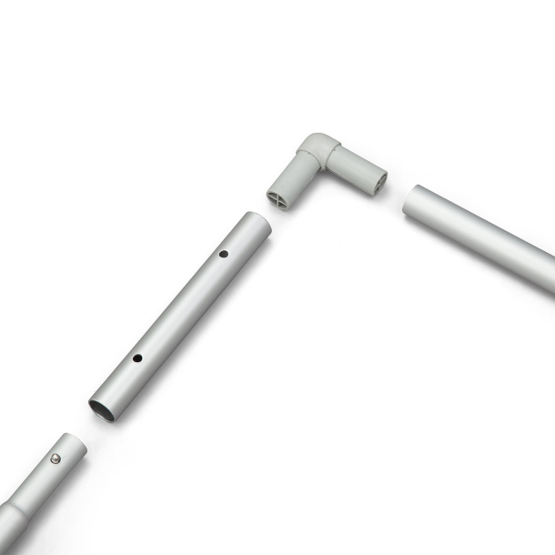 Mât de drapeau Economy mobile, Détail de la montage de la tige / du bras