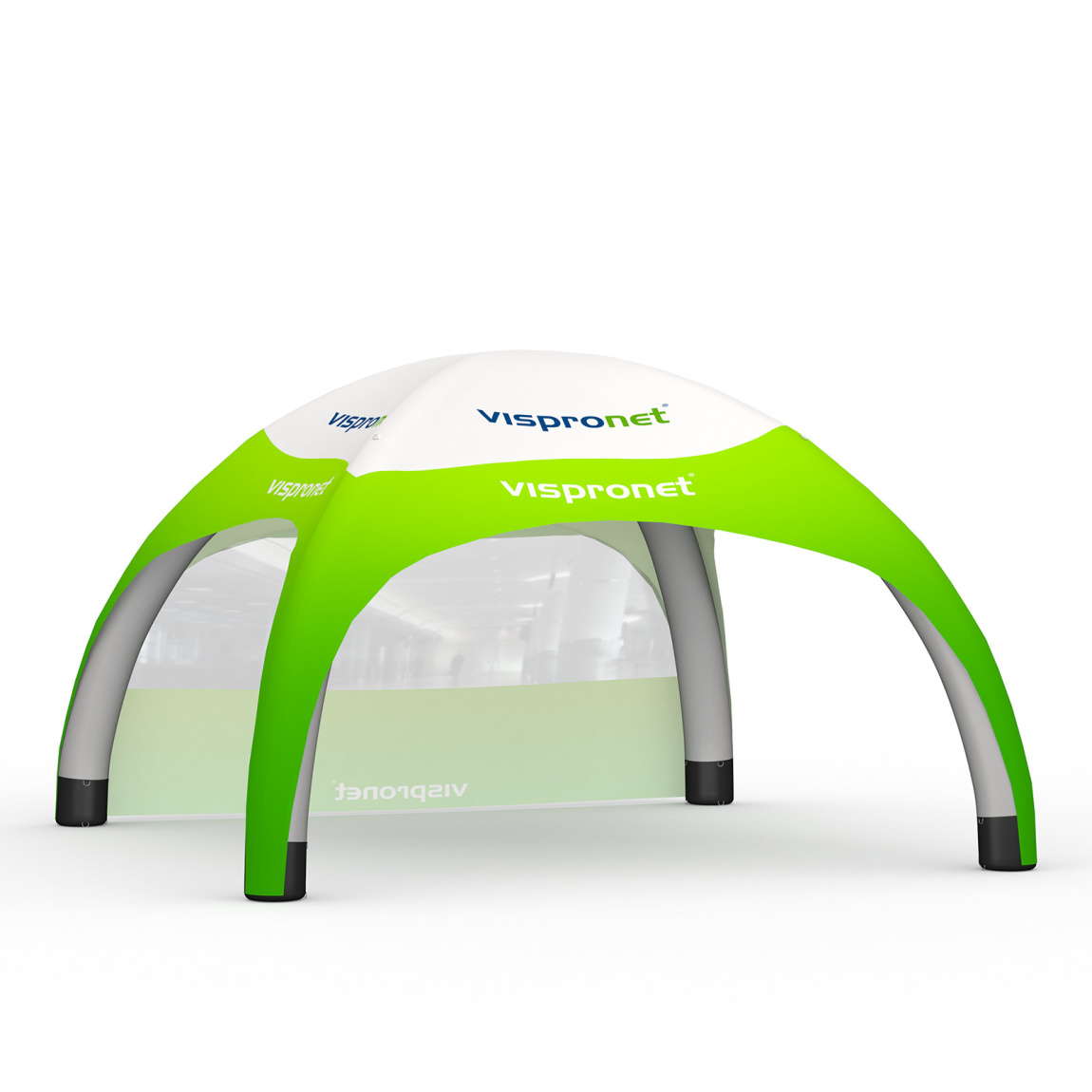 Pavillon gonflable Air 5 x 5 avec 1 cloison avec fenêtre panoramique