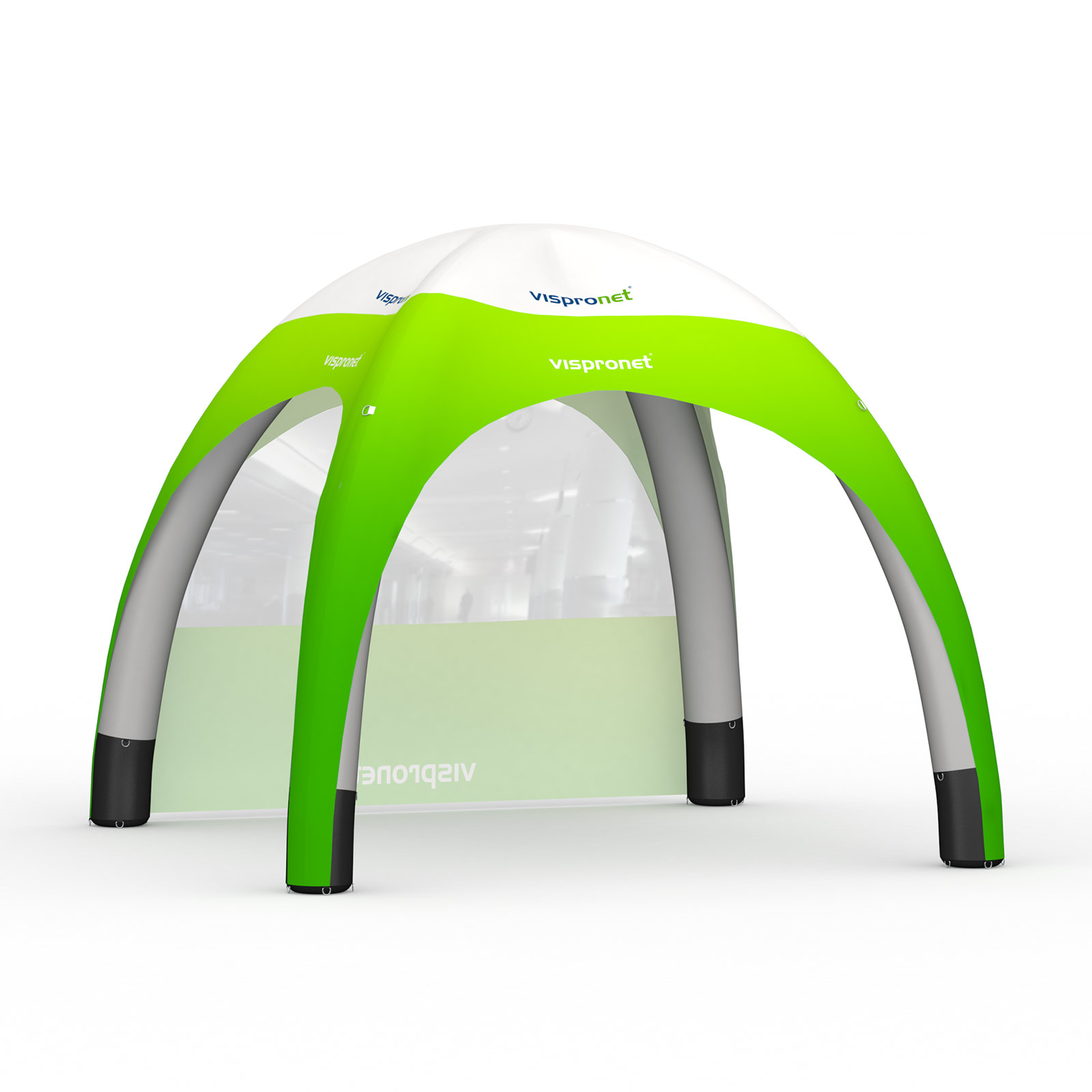 Pavillon gonflable Air 3 x 3 avec 1 cloison fenêtre panoramique