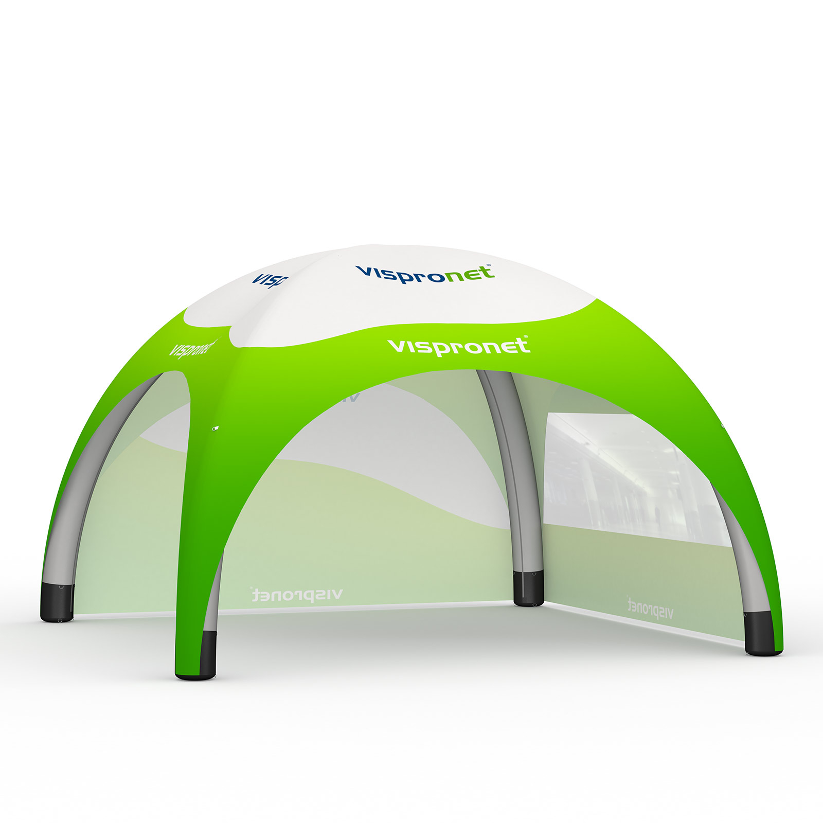 Tente Air - 6 x 6 m - 1 cloison pleine + 1 avec fenêtre panoramique