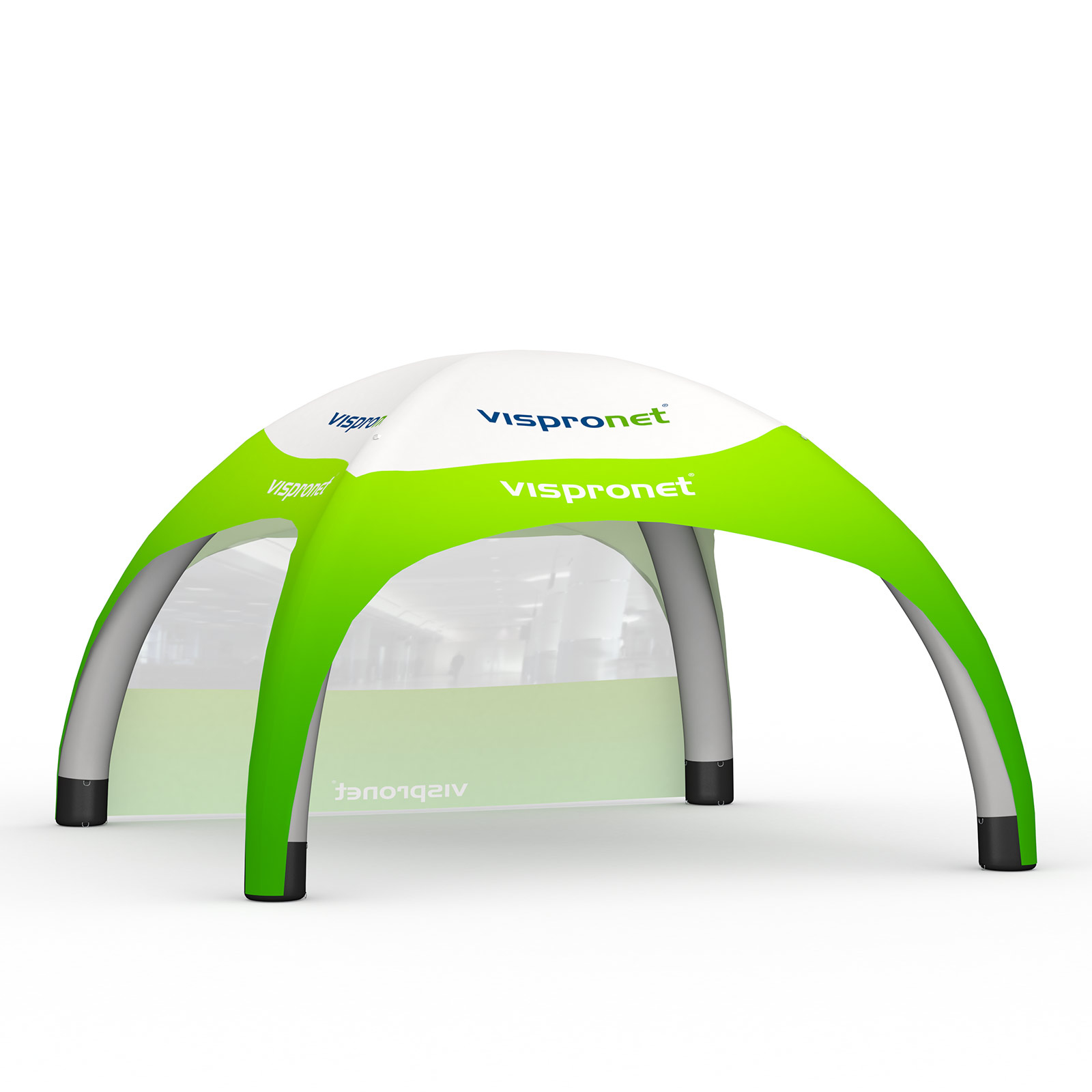 Pavillon gonflable Air 5 x 5 avec 1 cloison avec fenêtre panoramique