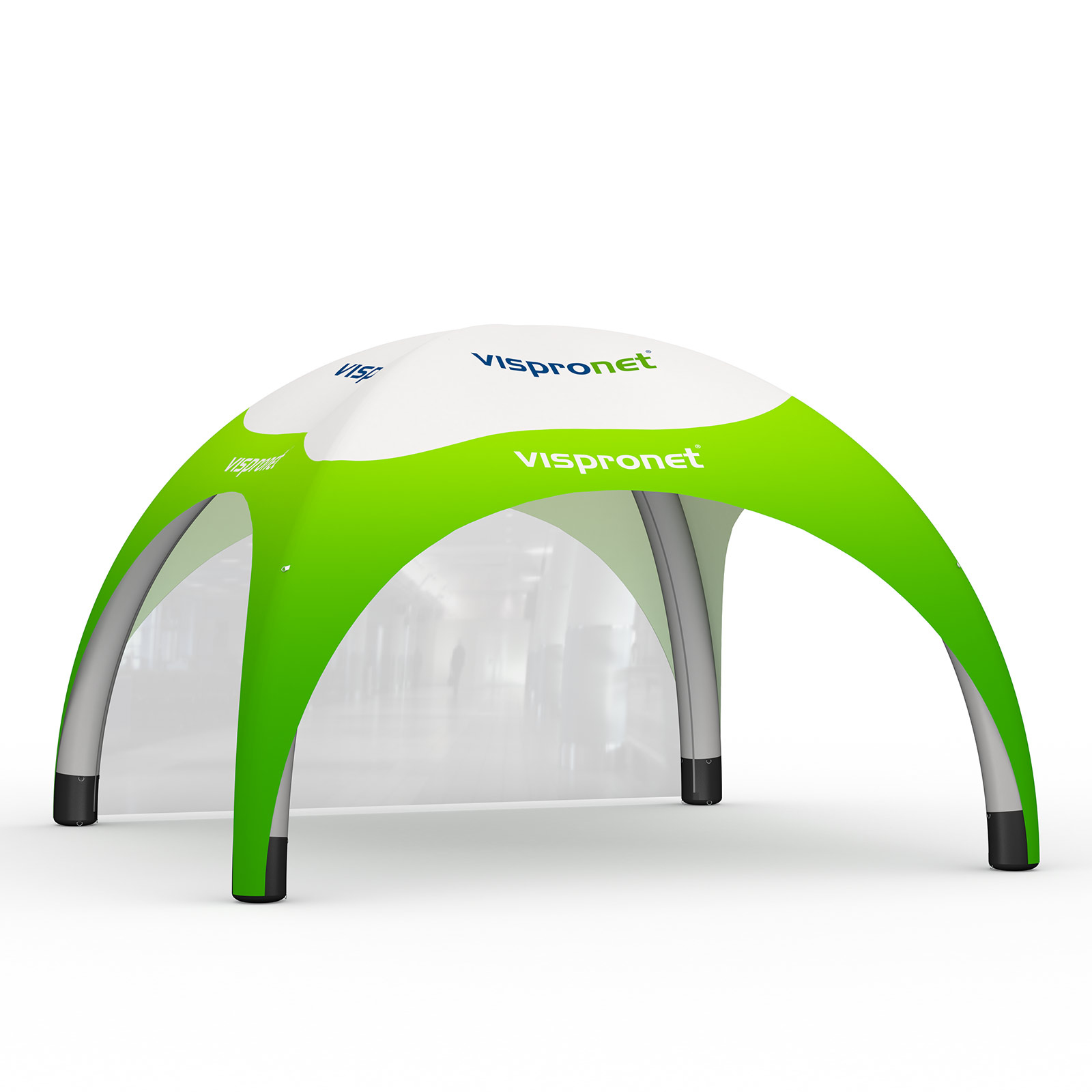 Pavillon gonflable Air 6 x 6 - imprimé, avec 1 cloison transparente