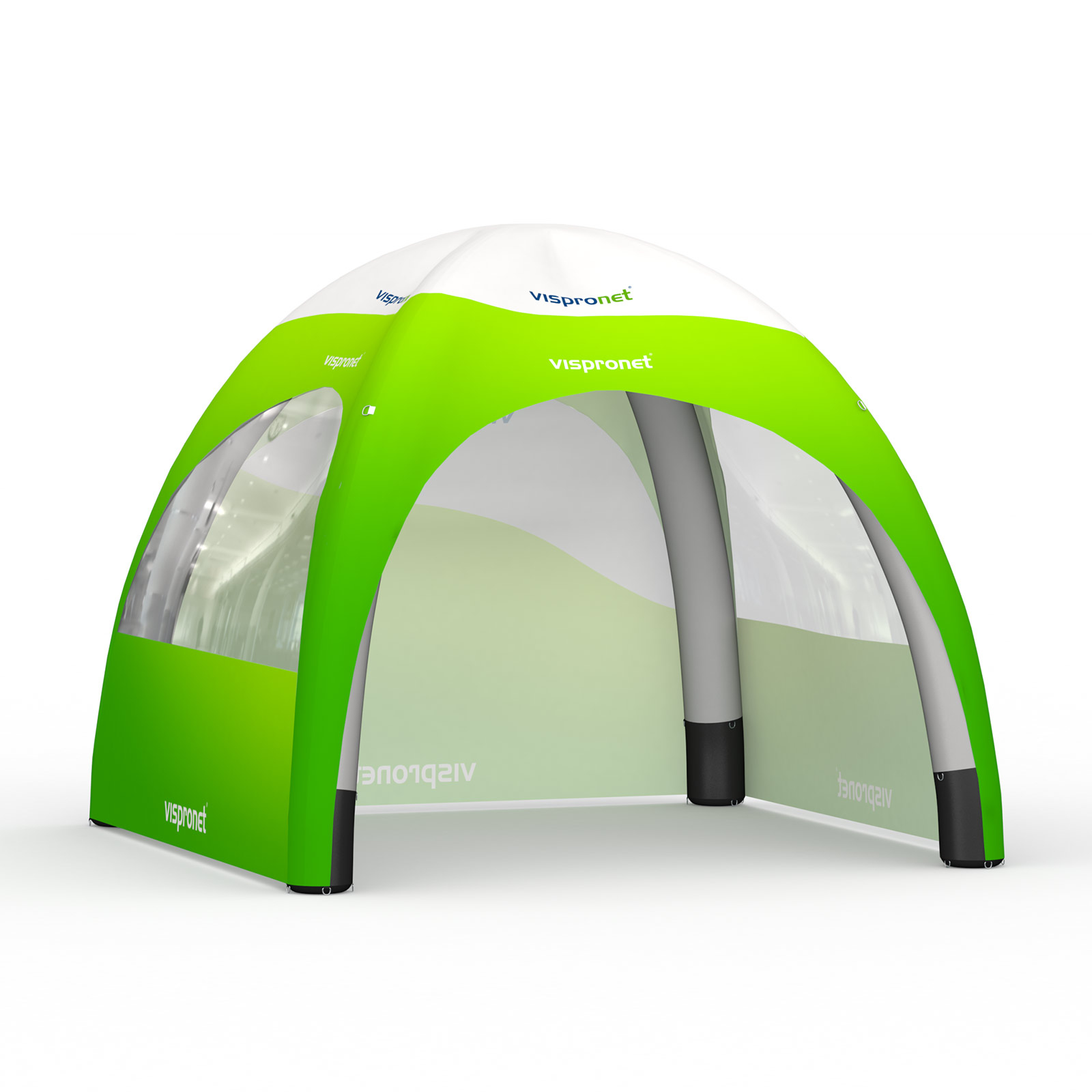 Tente gonflable Air 3 x 3 m 1 cloison pleine + 2 fenêtres panoramiques