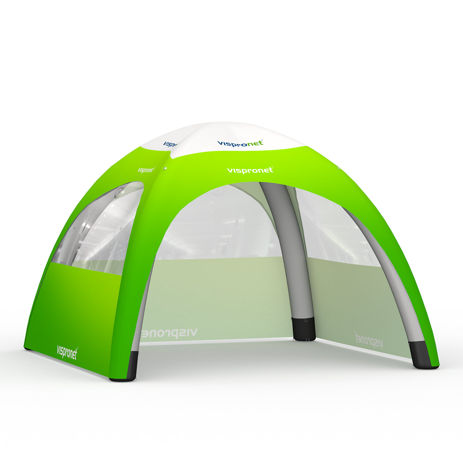 Tente gonflable Air 4 x 4 m - 3 cloisons avec fenêtres panoramiques
