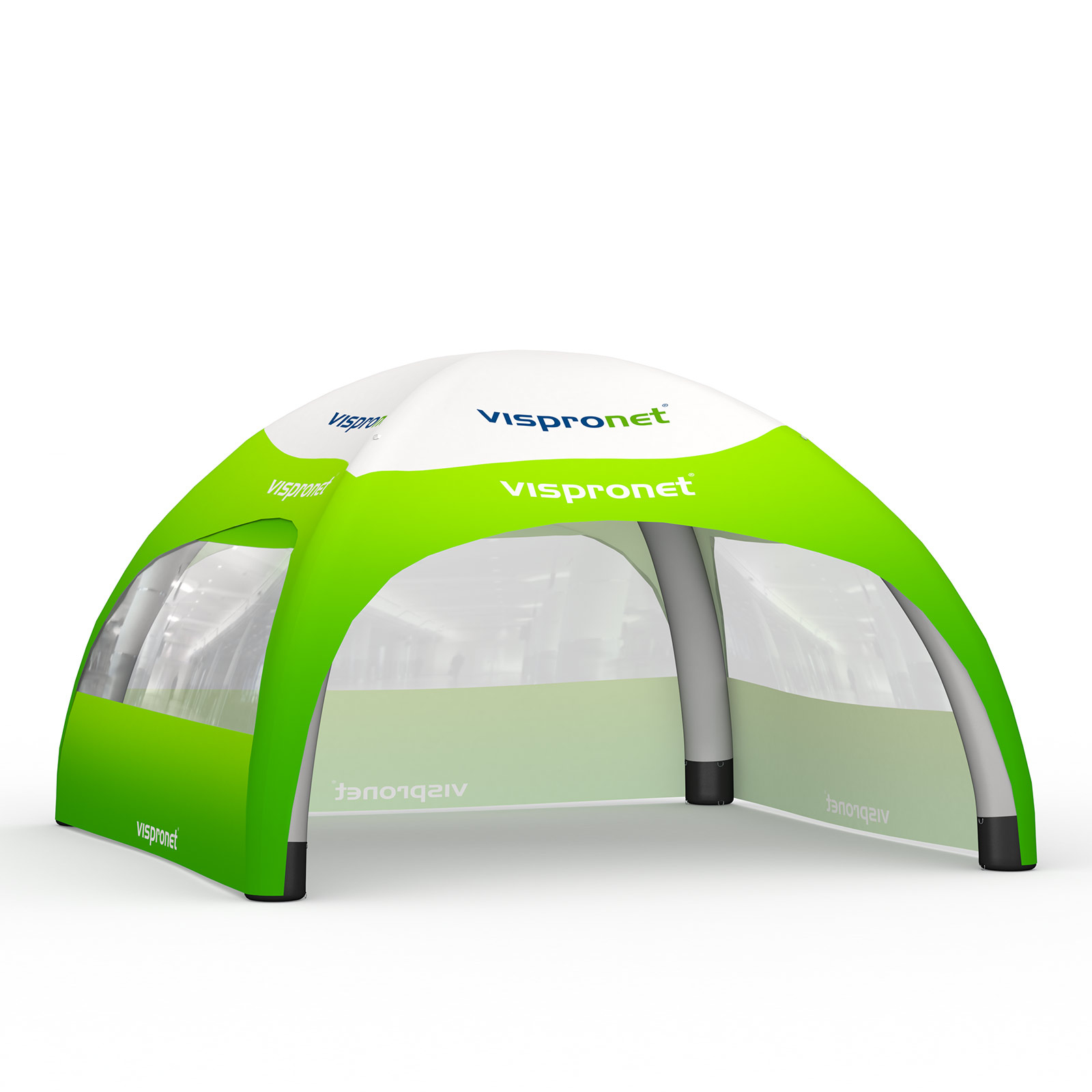 Tente gonflable Air 5 x 5 m - 3 cloisons avec fenêtres panoramiques