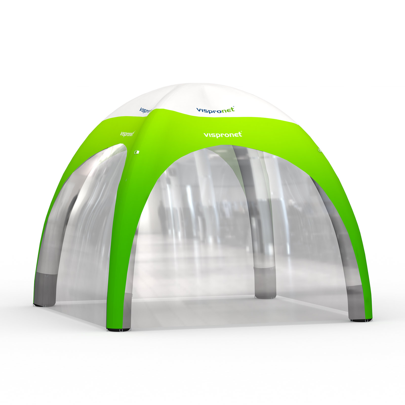 Tente gonflable Air 3 x 3 m avec 4 cloisons transparentes
