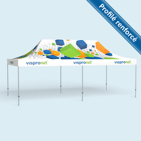 Pavillon pliant Premium 4 x 8 m, imprimé, sans cloisons