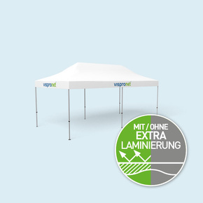 Pavillon Basic 3 x 6 m, volant imprimé uniquement, sans cloison