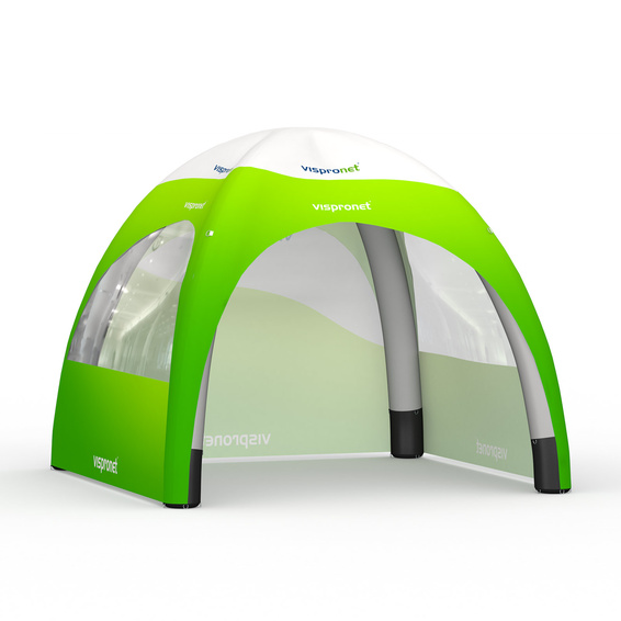 Tente gonflable Air 3 x 3 m 1 cloison pleine + 2 fenêtres panoramiques