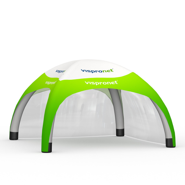 Tente événementielle gonflable 5 x 5 m avec 2 cloisons transparentes