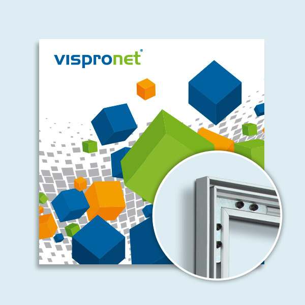 Impression sur toile tendue - ici avec cadre mural Q-Frame®, carré