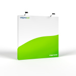 Messewand Pop Up Klett 3 x 3 mit Seitenabdeckung, Beleuchtung optional