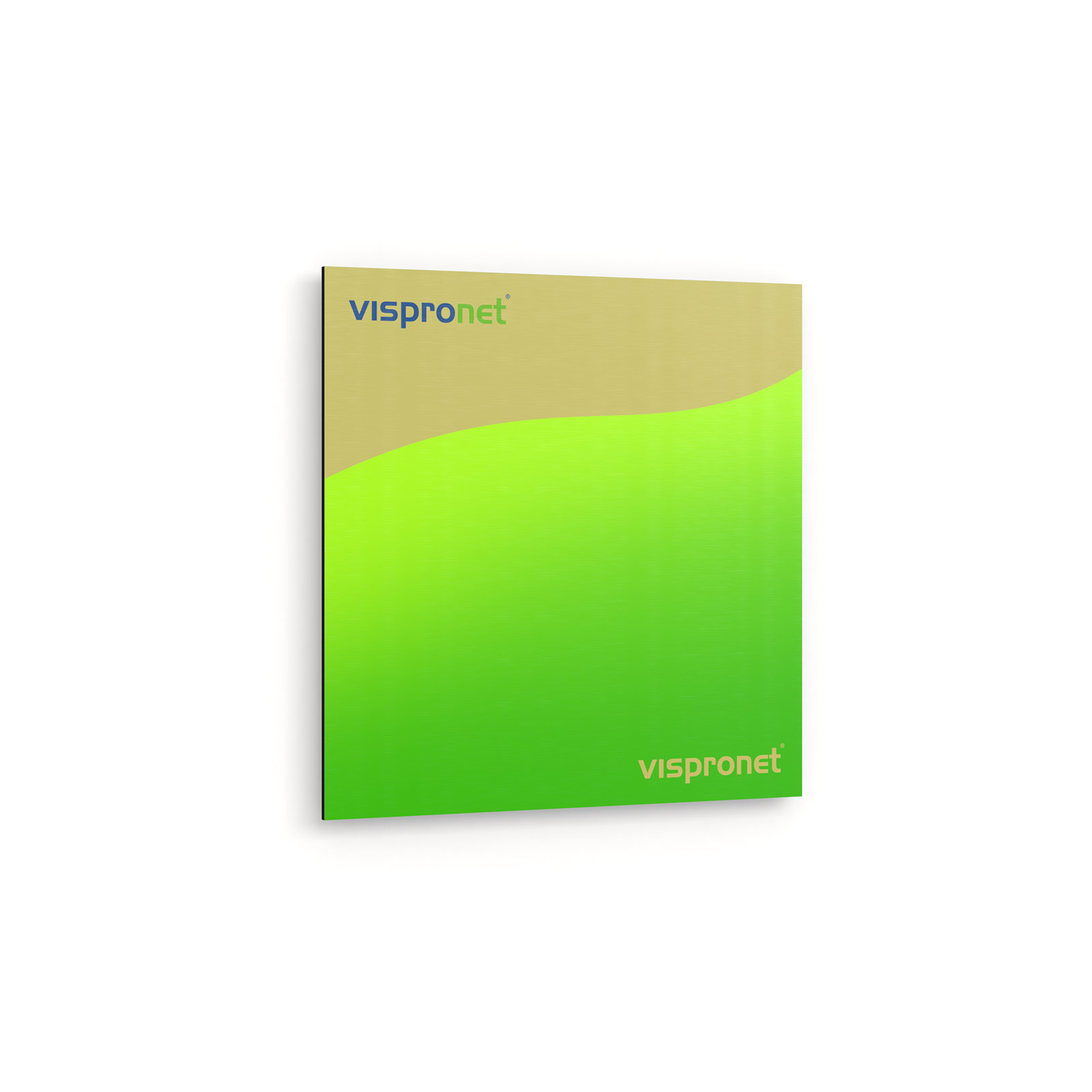 Poster aus Aluminiumverbundplatten, gold, im Querformat 4:3