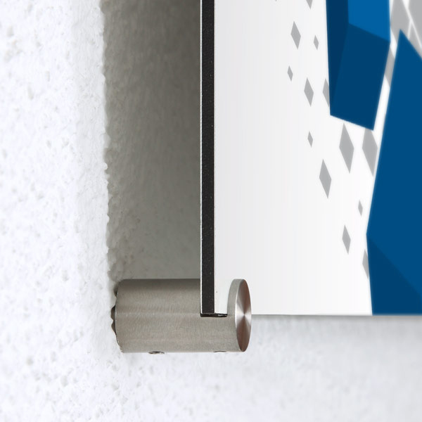Composite aluminium imprimé - fixation murale par entretoise fendue