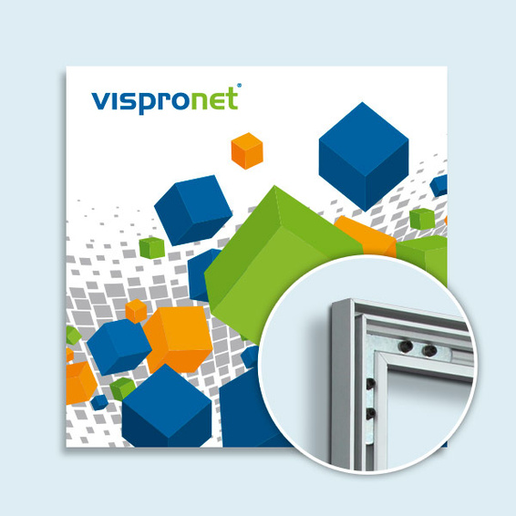 Impression sur toile tendue - ici avec cadre mural Q-Frame®, carré