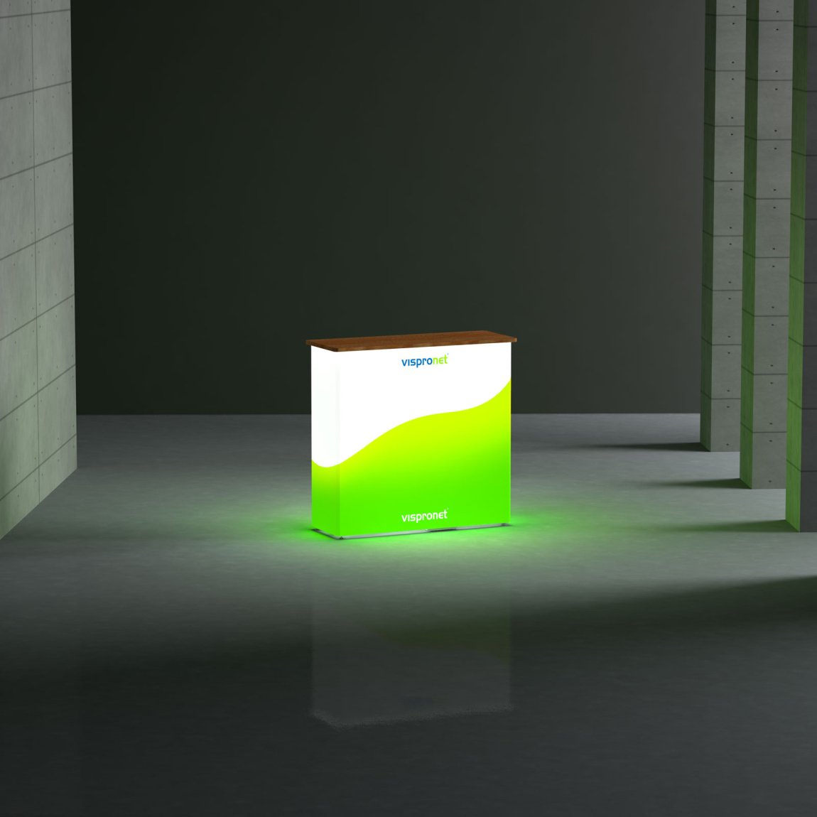 Comptoir publicitaire LED : lumineux et économe en énergie