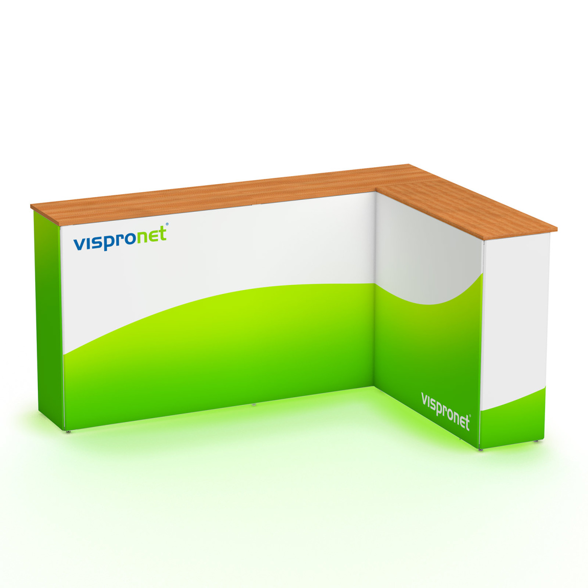 Comptoir LED angle gauche - tout imprimé, vue arrière