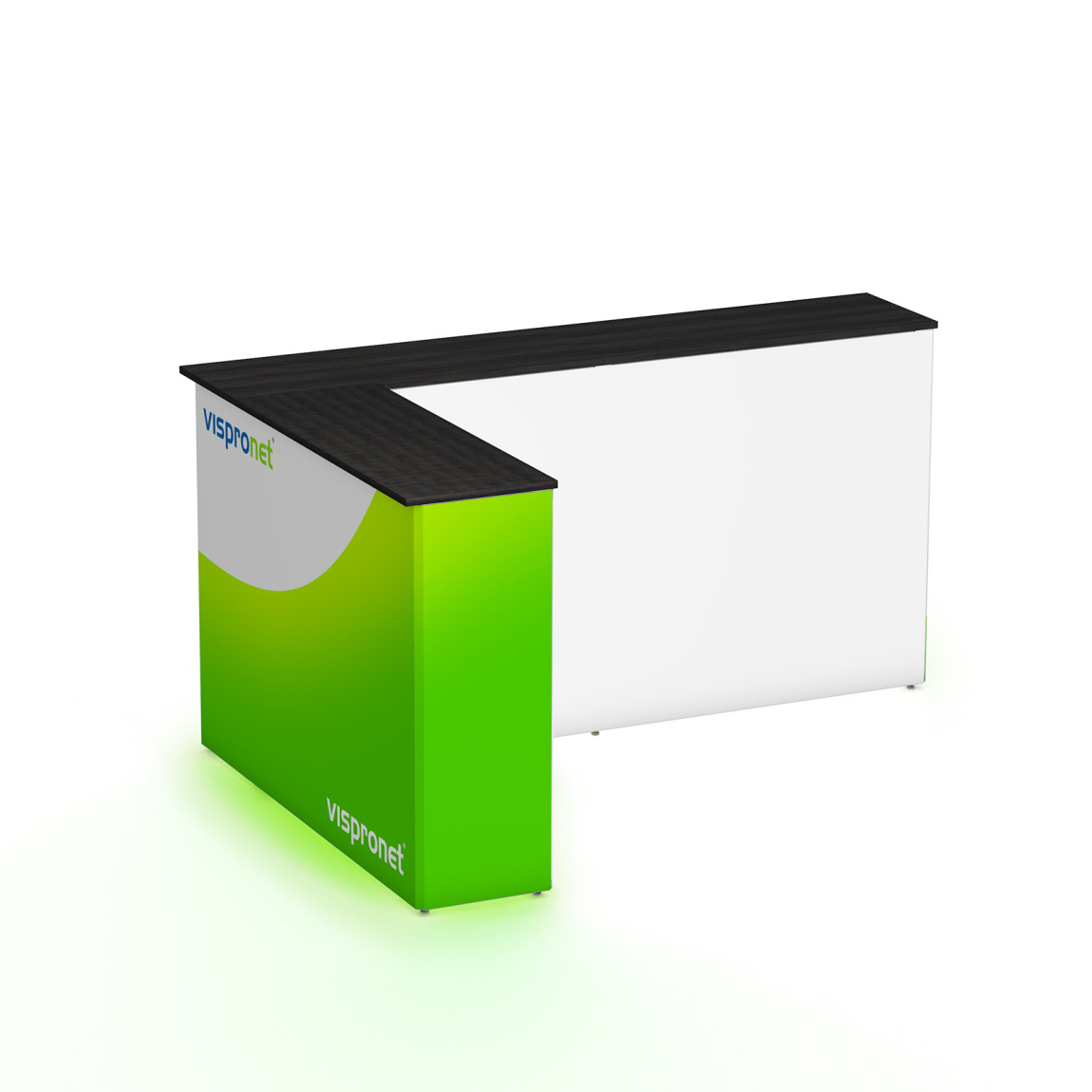 Comptoir LED angle droit - arrière non imprimé