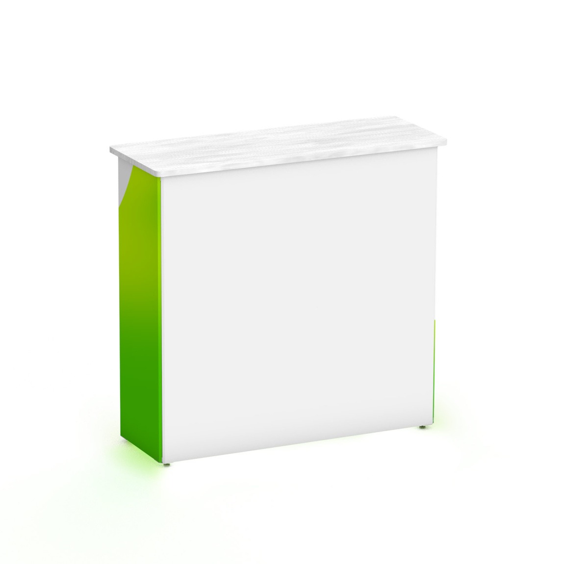 Comptoir de promotion LED 1x1 - arrière non imprimé