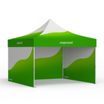 Tente pliante 4 x 4 m - avec impression