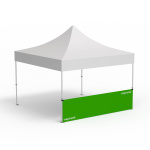 Tente pliante Select, exemple avec 1 paroi mi-haute de 4 m