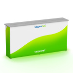 Comptoir de promotion LED 2x1 - imprimé sur tout le pourtour, vue arrière