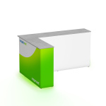 Comptoir LED angle droit - arrière non imprimé