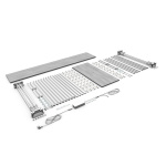 Comptoir publicitaire LED version d’angle – contenu de la livraison