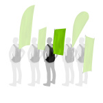 Sac à dos publicitaire drapeau, différentes tailles et d'autres modèles